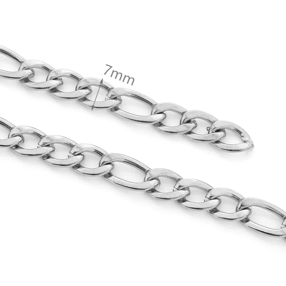 E385 Hot PVD Plated Cuban Chain Gold Silver Thunk Chain Permanent Stainless Steel Chain for Diy