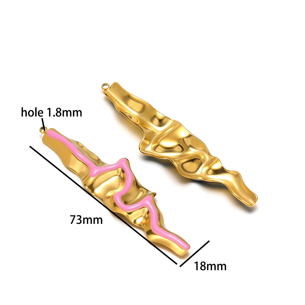 Fashion Stainless Steel 18k Gold Plated Irreguarl Shaped Charm Pendant for Jewelry Necklace Making Accessories