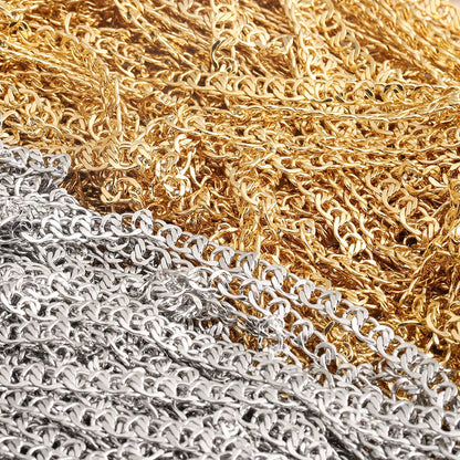D494 High Quality Necklace Making Chain Heart Stainless Steel Gold Silver Plated Bulk Roll Chain for Diy