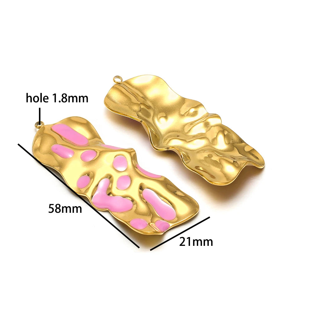 Fashion Stainless Steel 18k Gold Plated Irreguarl Shaped Charm Pendant for Jewelry Necklace Making Accessories