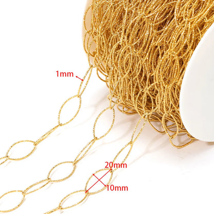 D168 Non Tarnish Stainless Steel Gold Circle Chain Link Roller Necklace Bracelet DIY Chains Jewelry for Men Women