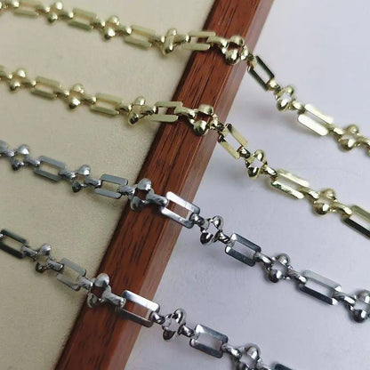 A1533 Fashion High Quality Stainless Steel Chain 18k Gold Flower Bulk Chain Jewelry Diy Chain Accessory