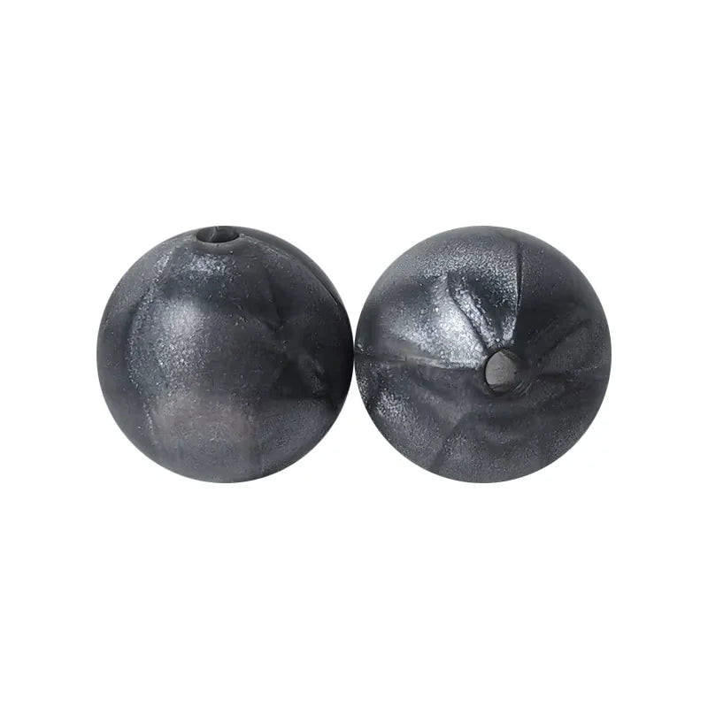 100PCS Custom Wholesale 9mm 12mm 15mm Food Grade BPA Free Baby Chew Teether Silicone DIY Beads for Pen Making Accessories