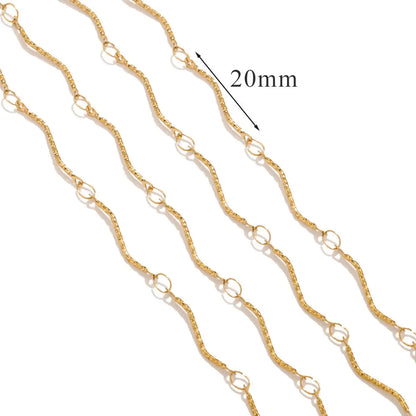 A2913 Fashion 18k Gold Plated Stainless Steel Chain Silver Necklace Bracelet Bulk Chain for Jewelry Diy Making