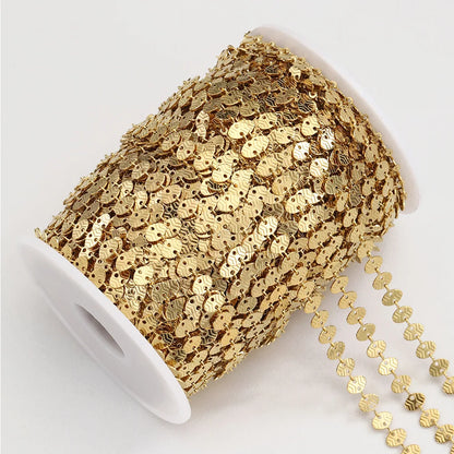 A1869 Hot Selling 18k Gold Plated Stainless Steel Chain Round Necklace Bracelet Jewelry Making Chain Diy Findings