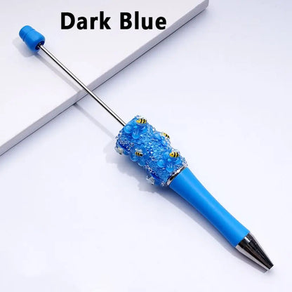 Cute Bee Flower Ballpoint Pen with Clear Sugars Design Plastic Material Portable for Gift Party Favors