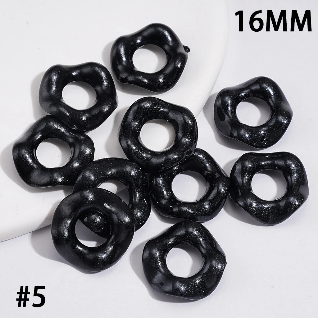 16MM Colorful Wave-shaped Interlocking Beads Stringing Jewelry Accessory for DIY Making Stringing Pen