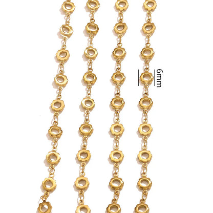F010 Non Tarnish PVD Gold Plated New Simple Stainless Steel Chain DIY Stacked Jewelry Bracelet Necklace