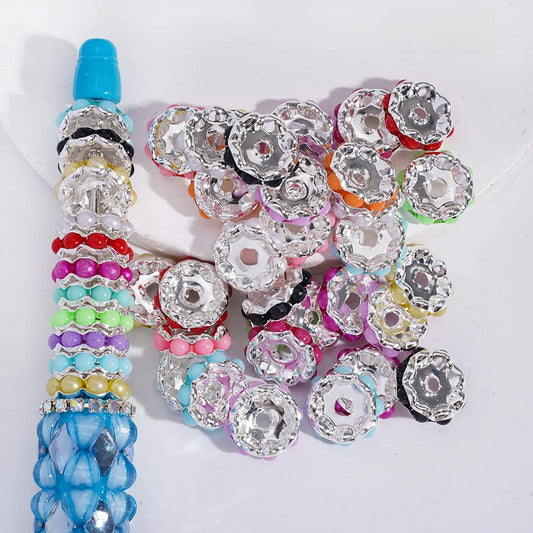 12MM Wavy Metal Spacer Beads Macaron Color Flower Beads for Jewelry Making DIY Crafts