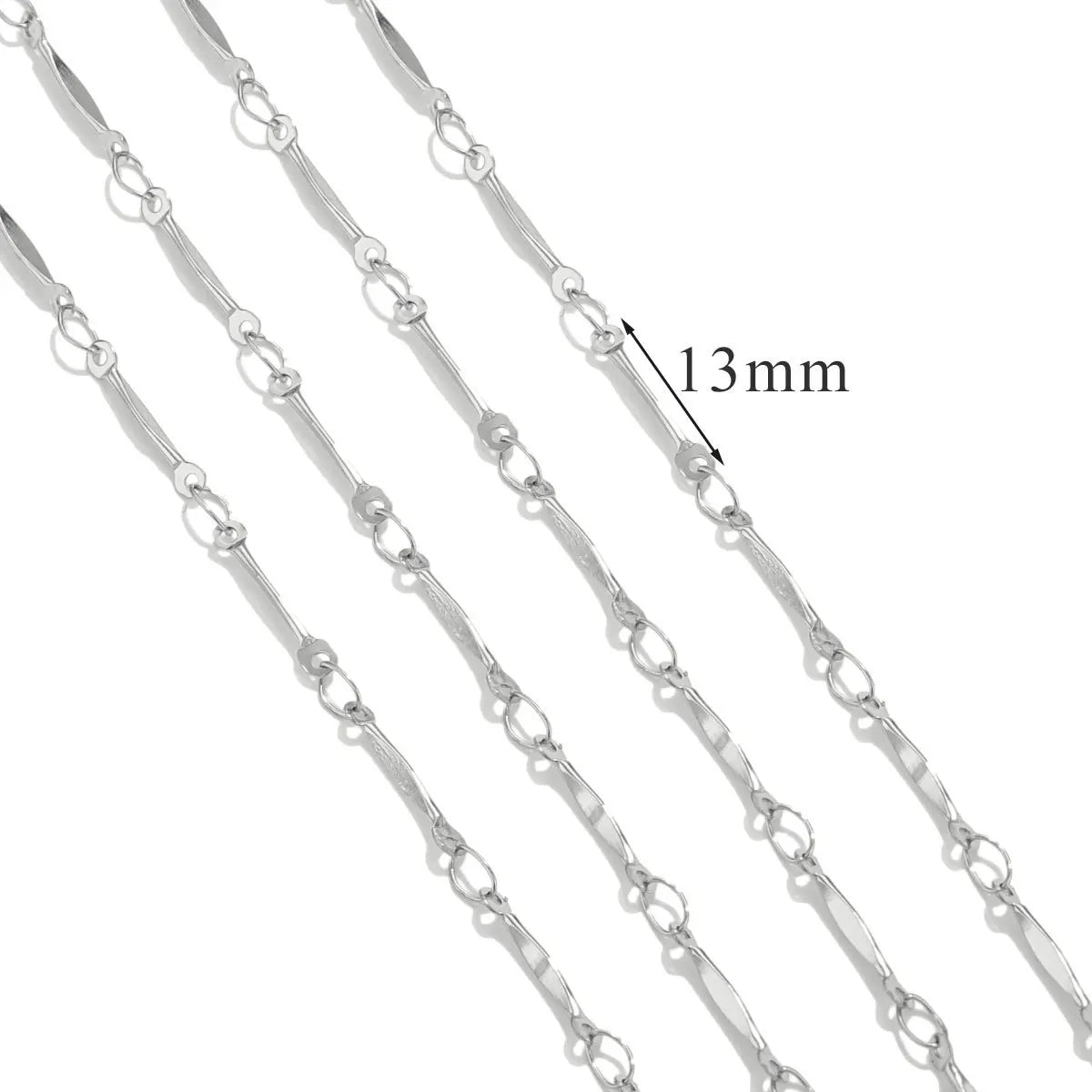 A2913 Fashion 18k Gold Plated Stainless Steel Chain Silver Necklace Bracelet Bulk Chain for Jewelry Diy Making