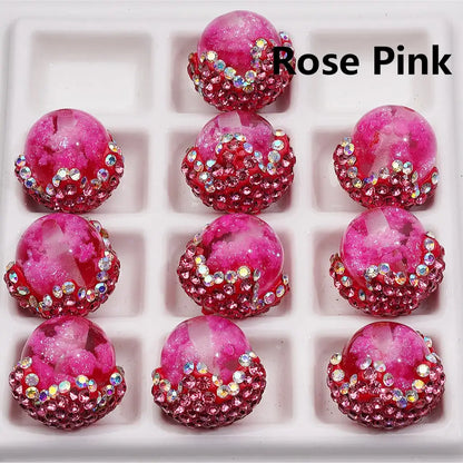 DIY Mobile Phone Chain Accessories with Luminous Multi-Color Cloud Acrylic Pinecone and Pumpkin Beads