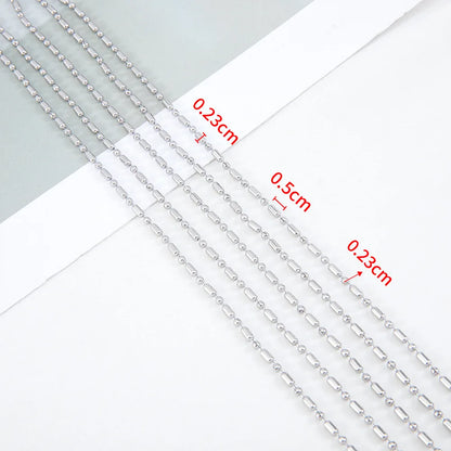 B4858 Ball Beads Chain Silver Gold Chain PVD Stainless Steel Bulk Chains for Jewelry Diy