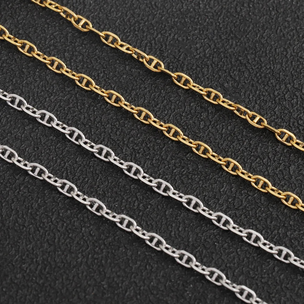 D564 Hot Infinity Bulk Roll Chain Vacuum Plated Stainless Steel Necklace Bracelet Making Chain Wholesale