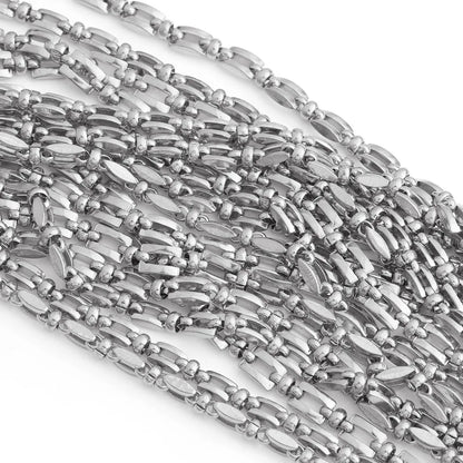 D798 Luxury Bulk Stainless Steel Square Clip Figure 8 Watch Chain DIY for Track Chains Necklaces Bracelets Making