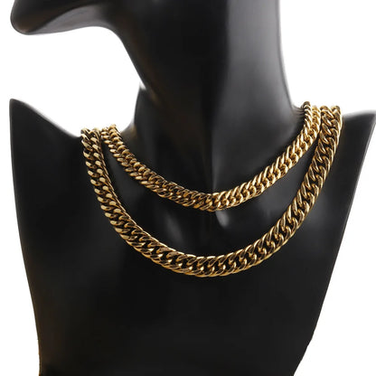 E578 Wholesale Aluminium Chain Trunk Gold Silver Chain Custom Permanent Cuban Chains for Men Jewelry Diy