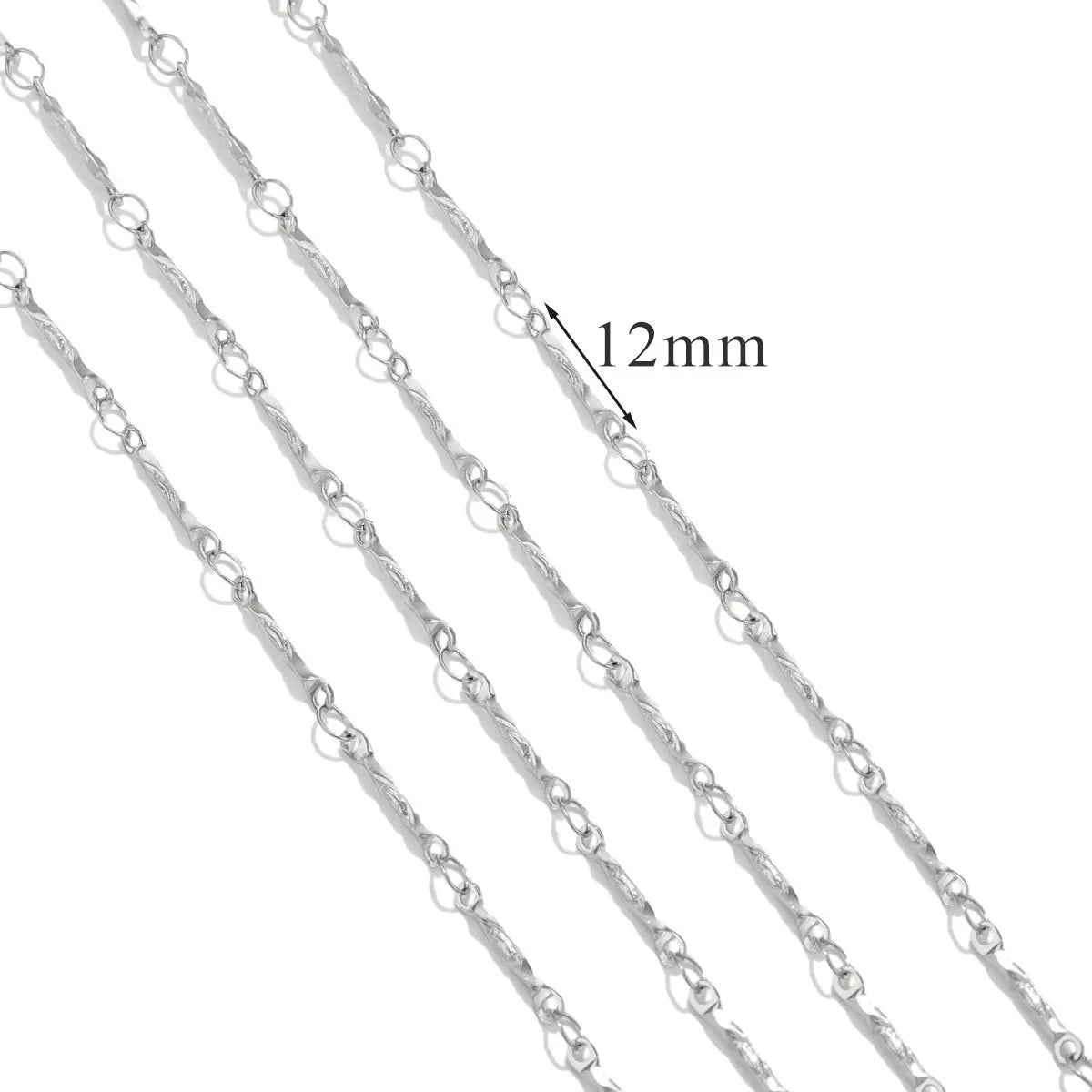 A2913 Fashion 18k Gold Plated Stainless Steel Chain Silver Necklace Bracelet Bulk Chain for Jewelry Diy Making