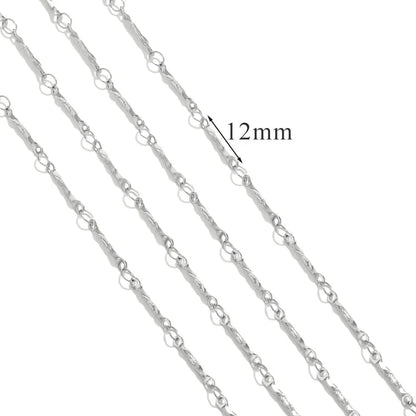 A2913 Fashion 18k Gold Plated Stainless Steel Chain Silver Necklace Bracelet Bulk Chain for Jewelry Diy Making