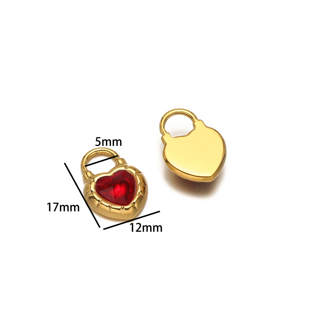 Hot Selling 18k Gold Plated Stainless Steel Enamel Butterfly Heart Shell Starfish Charm Pendant for DIY Necklace Jewelry Making