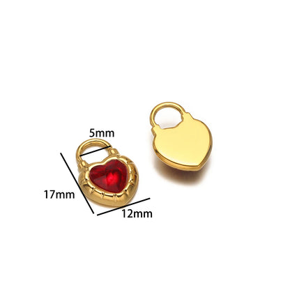 Hot Selling 18k Gold Plated Stainless Steel Enamel Butterfly Heart Shell Starfish Charm Pendant for DIY Necklace Jewelry Making
