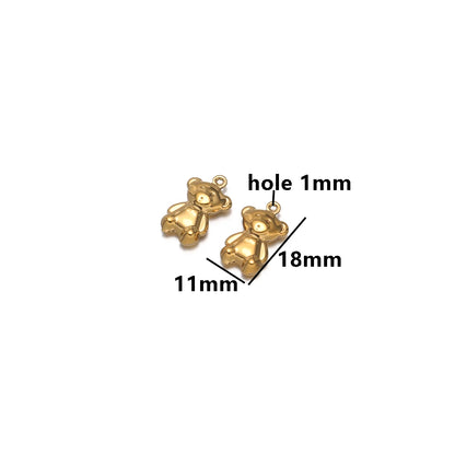 High Quality 18k Gold Plated Stainless Steel Hollow Conch Shell butterfly Starfish Charm Pendant for DIY Necklace Jewelry Making
