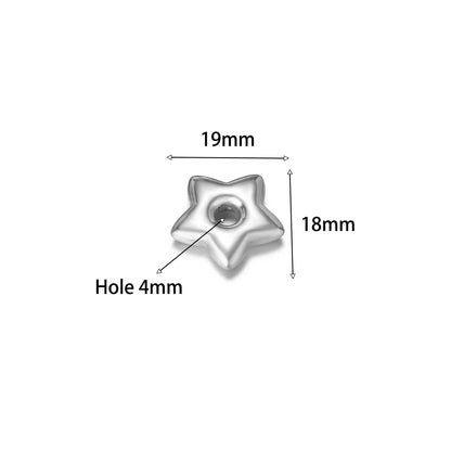 Non Tarnish Stainless Steel18k Gold Plated Hollow Star Heart Square Flower Charms Pendant for DIY Jewelry Earring Making