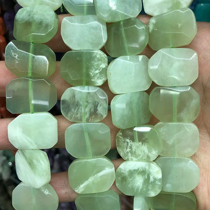 Natural Gemstone Faceted Irregular Faceted Freeform Flat Rectangle Polygon Beads Strand for Jewelry Making Bracelets Necklaces