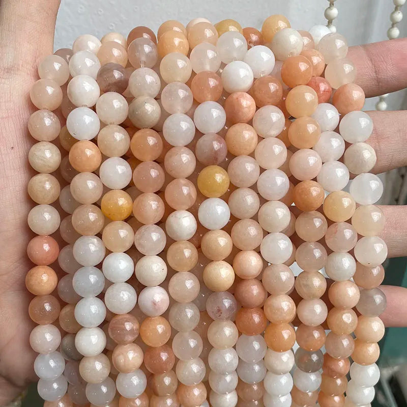Wholesale Natural Stone Beads Amethyst Citrine Rose Quartz Crystal Gemstone Bead for DIY Jewelry Making 4 6 8 10 12 MM, 38CM