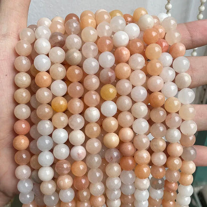Wholesale Natural Stone Beads Amethyst Citrine Rose Quartz Crystal Gemstone Bead for DIY Jewelry Making 4 6 8 10 12 MM, 38CM