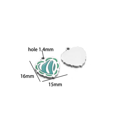 Stainless Steel Gold Plated butterfly Fan Gourd Octopus Tortoise Charm Pendant for Jewelry Necklace Making Accessories