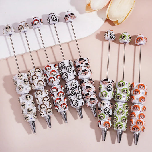 Horror Movie Character Series Durable Plastic Ballpoint Pen for DIY Craft Halloween Gift Wholesale