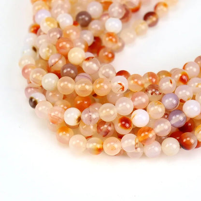 Wholesale Natural New Round Red Moss Agate Loose Gemstone Beads for DIY Jewelry Making 8MM
