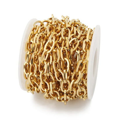 A1549 High Quality 18k Gold Plated Paper Clip Chain Bulk Necklace 12mm Jewelry Making Accessory Diy