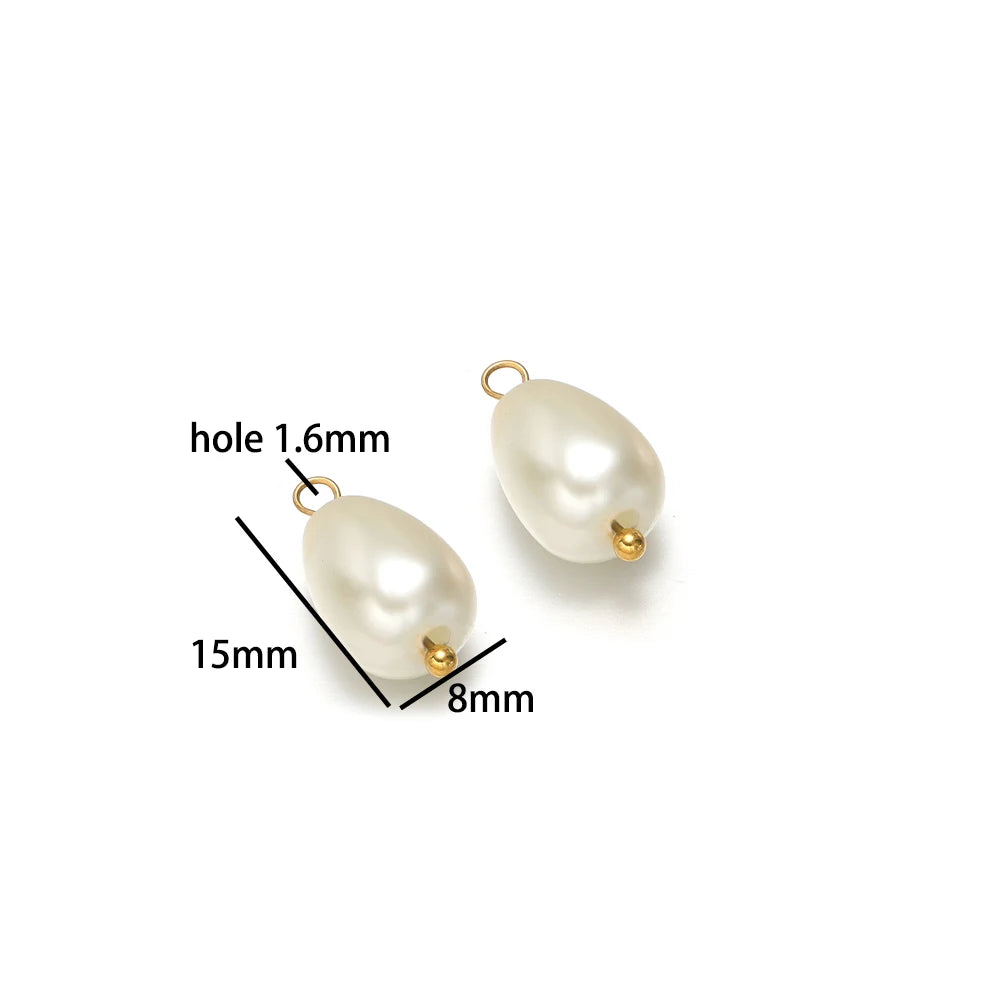 Handmade Fashion Jewelry 18k Gold Plated Stainless Steel Cylinder Charm Pendant for DIY Necklace Jewelry Making Accessories