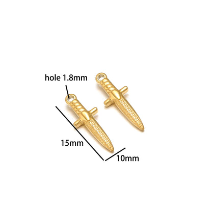 DIY Pendant 18k Gold Plated Stainless Steel Heart Sunflower Turtle Shrimp Fish Charm Pendant for DIY Necklace Jewelry Making