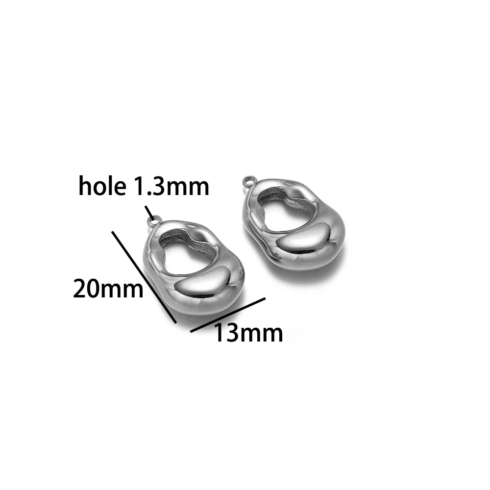 Hot Sale Fashion 18k Gold Plated Stainless Steel Creative Spiral Vortex Heart Square Handbag Charm Pendant for Jewelry Making