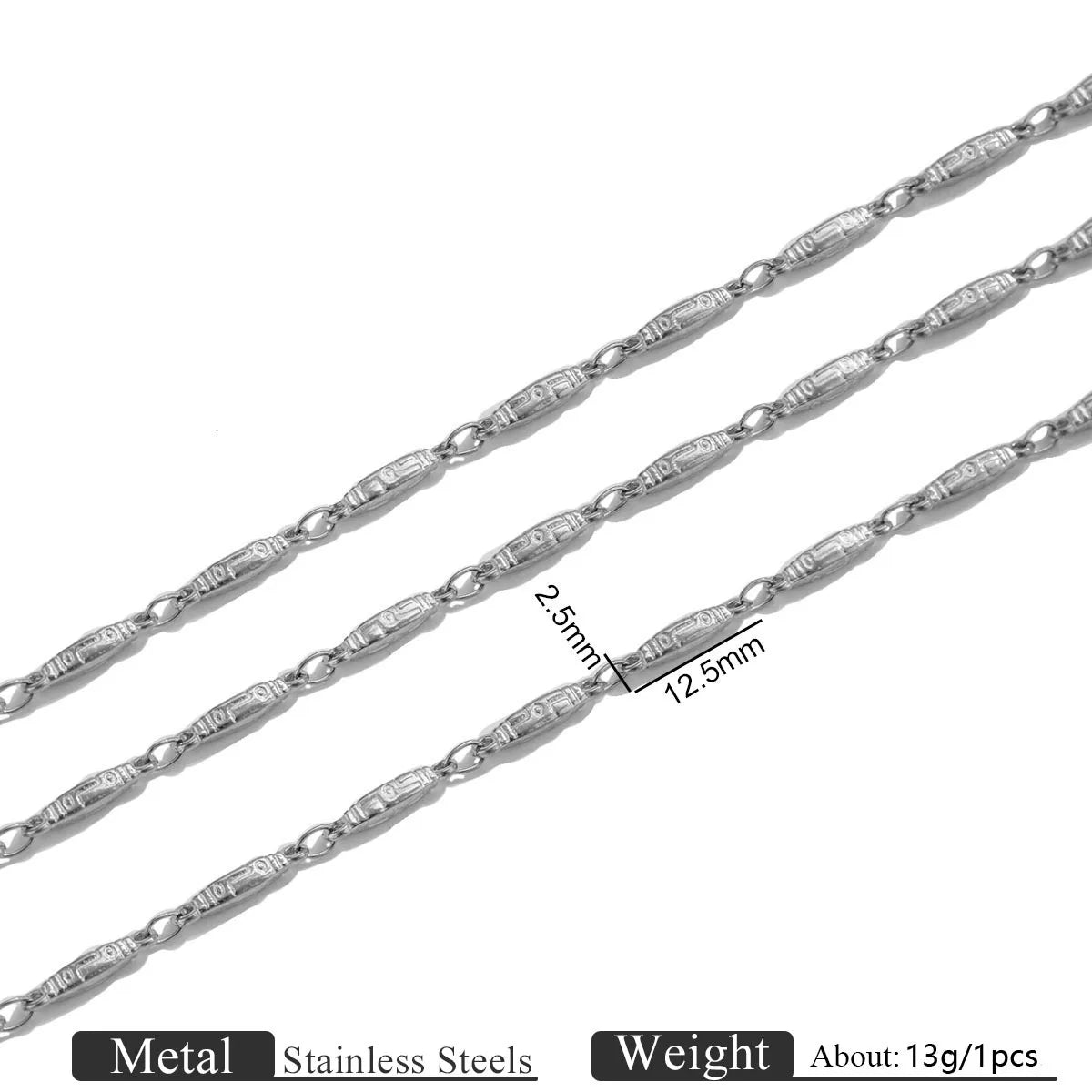 D704 Non Tarnish Fashion Stainless Steel Chain Bulk Link Necklace Bracelet Making Chain for Jewelry Diy