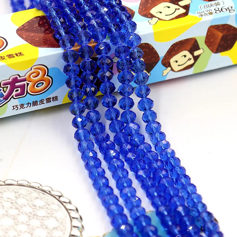 Wholesale Round Crystal 2/3/4/6/8/10/12mm Rondelle Glass Faceted Beads for DIY Jewelry Making