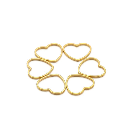 Best Selling Stainless Steel Gold  Plated Charm Heart-Shape Charm Pendant for DIY Jewelry Necklace Making
