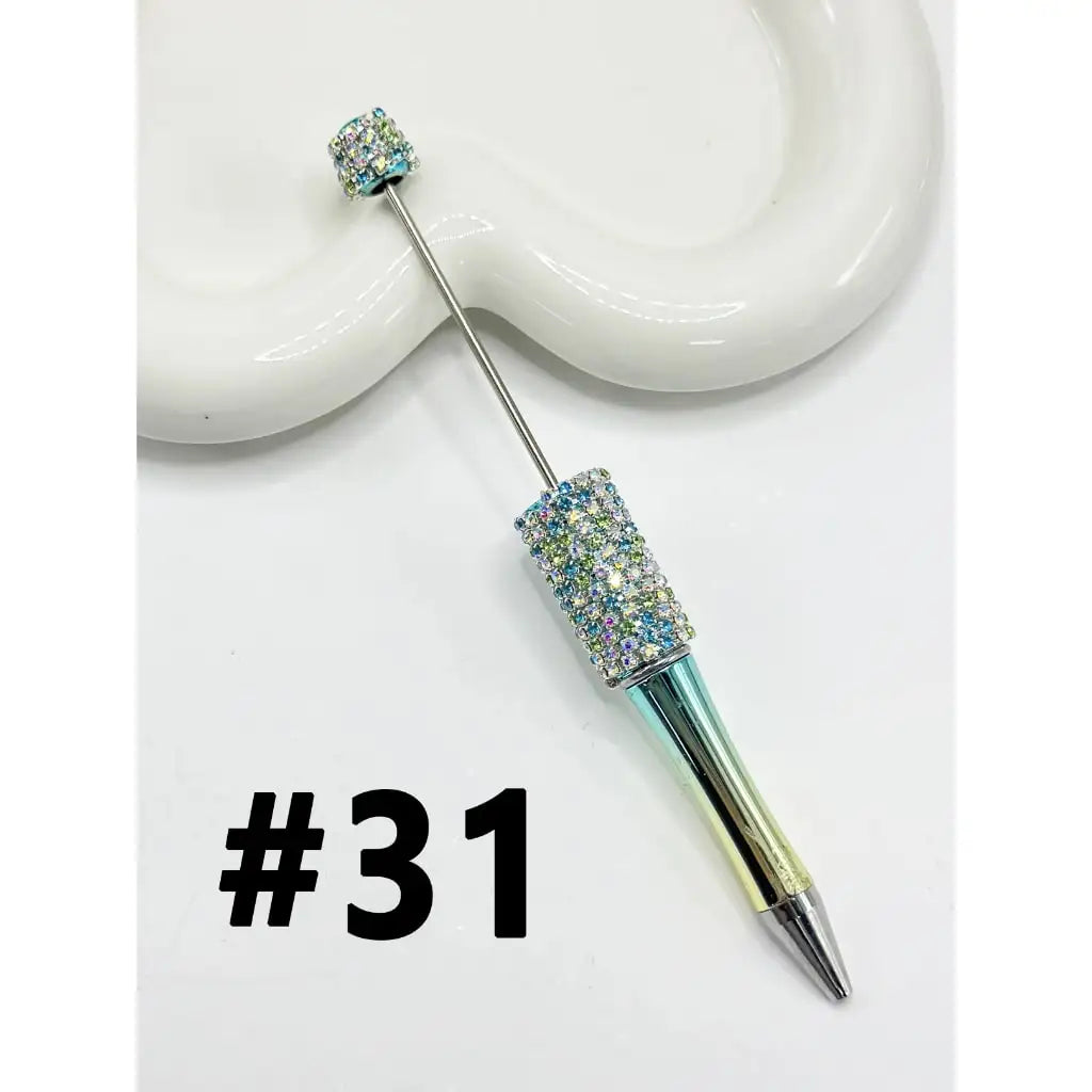 Hot Sale Durable Plastic DIY Ballpoint Pen Multi Color Rhinestone Chain Bling Sparkle Gift