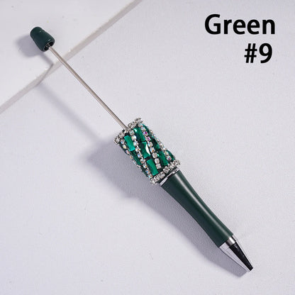 Ballpoint Pens with Oblique-Stripe and Rectangular Rhinestone Chains Plastic Material Multi-Color for Welcome Gifts