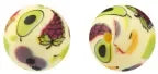 100PCS 15mm Silicone Round Printed Beads 2mm Hole Colorful Pattern Loose Beads for Bracelet Necklace DIY Jewelry Craft Making