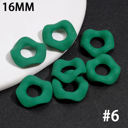 16mm  Wave Edge Stacked Ring Beads Stringing Jewelry Accessory for DIY Making Stringing Pen