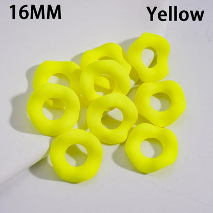 16MM Neon Fluorescent Wavy Frosted Acrylic Spacer Beads Matte Rubber Touch for Pen Bracelet Jewelry Making
