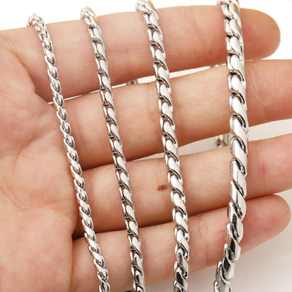 D483 High Quality Stainless Steel Necklace Chain Bulk Roll 18k Gold Plated Jewelry Diy Findings
