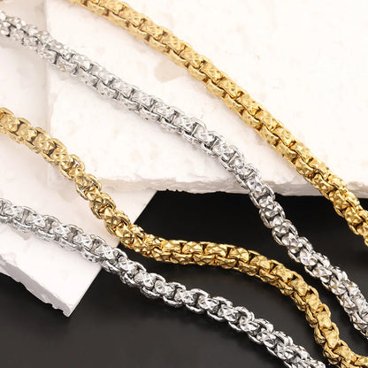 D383 Non Tarnish Stainless Steel Chain Bulk Roll 18k Gold Plated Necklace Bracelet Anklet Making Diy Chain