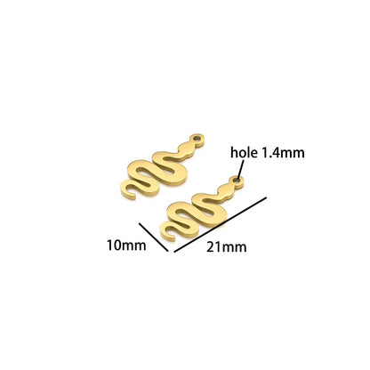 Ocean Series Stainless Steel 18k Gold Plated Starfish Sea Turtle Sea Horse Coconut Tree Charm Pendant for Jewelry Making