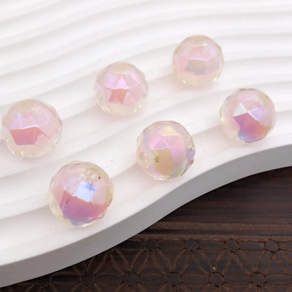 100pcs 16mm Rainbow Candy Globe Acrylic Bead Transparent Bead in Bead Round Loose Beads for DIY Jewelry Craft