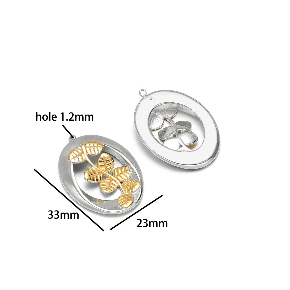 Fashion Trend  18k Gold Plated Stainless Steel Sun Star Heart Conch Charm Pendant for DIY Necklace Jewelry Making Accessories