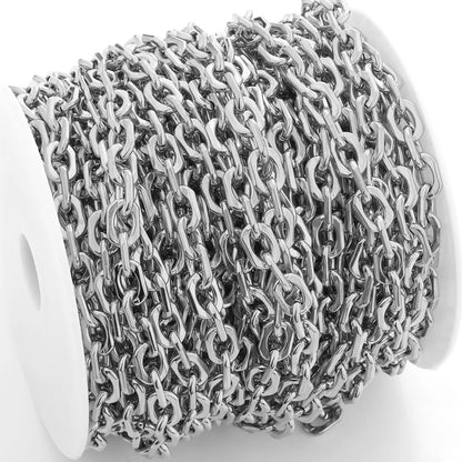 B4935 Vaccum 18k Gold Chain Stainless Steel Non-tarnish Chain Necklace Accessory Bulk Thick Chain for Diy