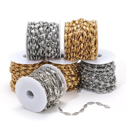 D864 Waterproof Stainless Steel Chain Heart cat Paw Shape Bulk Link Roll Chain for Necklace Bracelet Diy